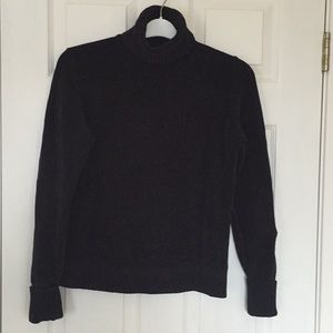 Eddie Bauer black velour turtleneck sweater size M